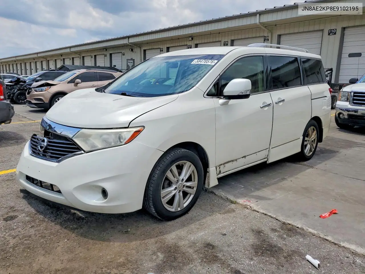 2014 Nissan Quest 3.5 Sl VIN: JN8AE2KP8E9102195 Lot: 58478576