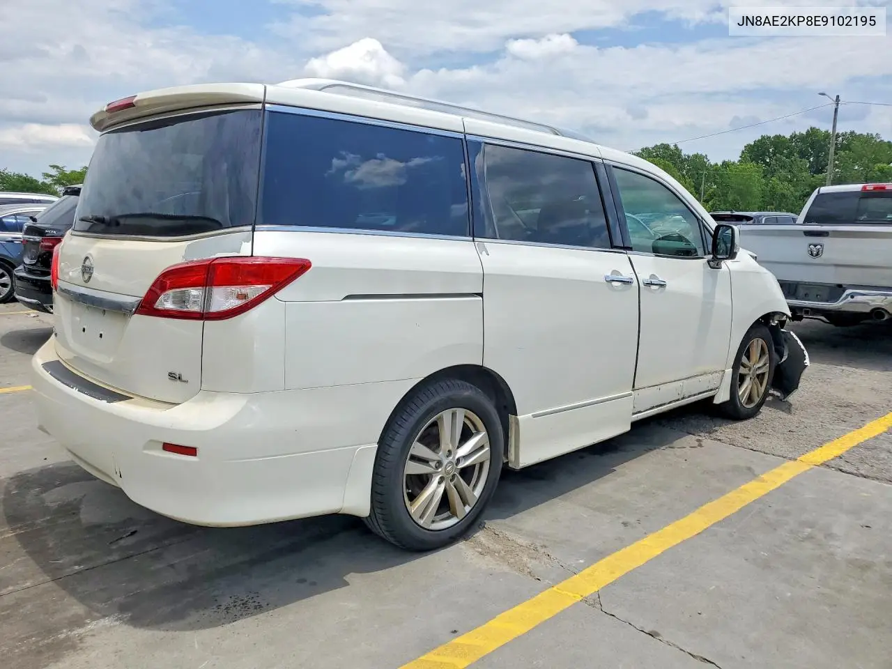 2014 Nissan Quest 3.5 Sl VIN: JN8AE2KP8E9102195 Lot: 58478576