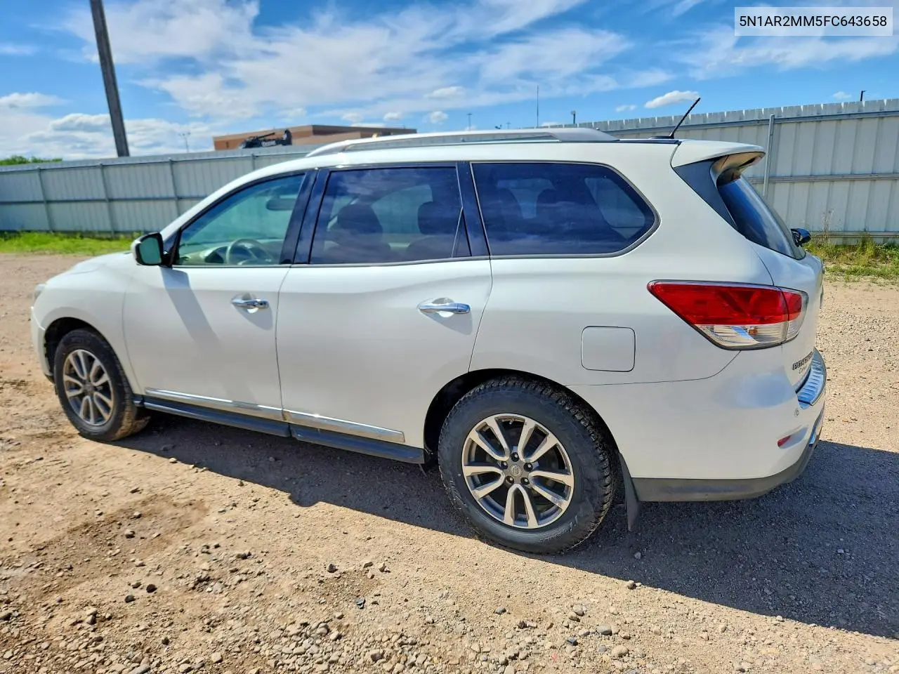 2015 Nissan Pathfinder Sl VIN: 5N1AR2MM5FC643658 Lot: 55196056