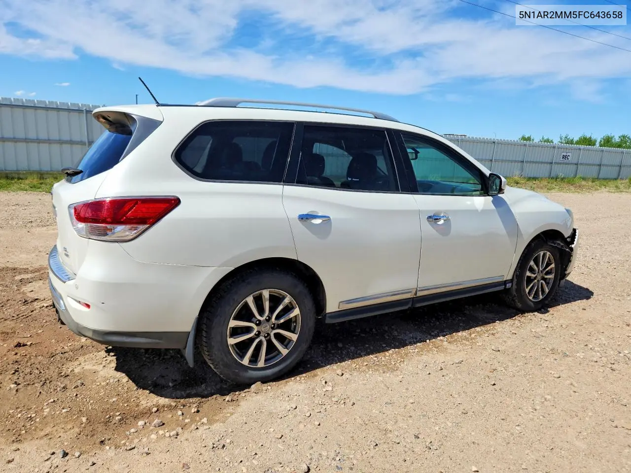2015 Nissan Pathfinder Sl VIN: 5N1AR2MM5FC643658 Lot: 55196056