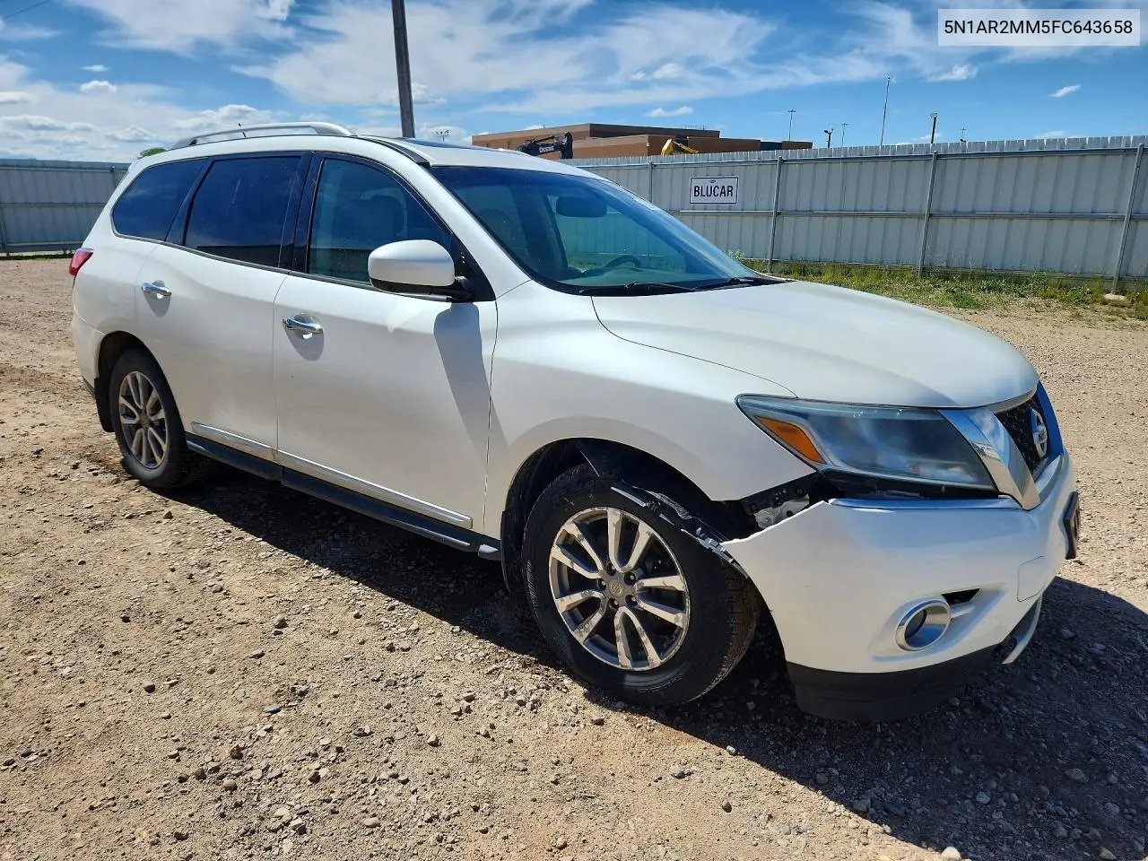 2015 Nissan Pathfinder Sl VIN: 5N1AR2MM5FC643658 Lot: 55196056