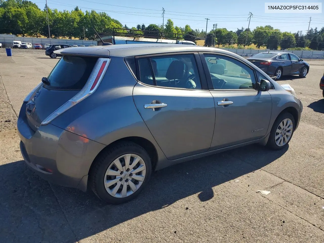 2015 Nissan Leaf S VIN: 1N4AZ0CP5FC314405 Lot: 57818256