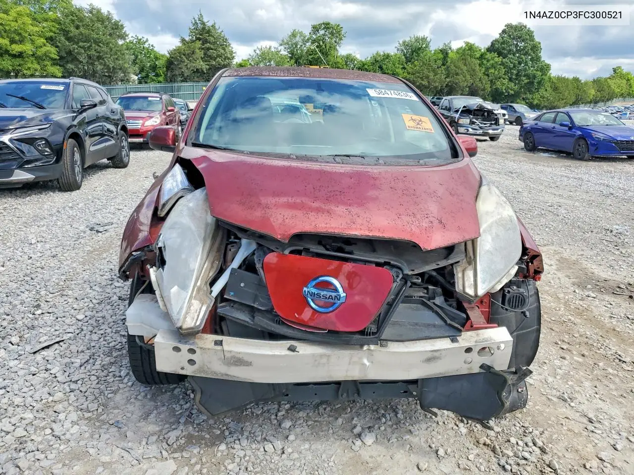 2015 Nissan Leaf S VIN: 1N4AZ0CP3FC300521 Lot: 58474836