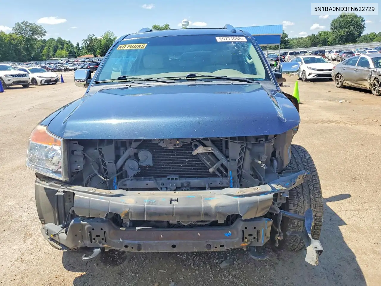 2015 Nissan Armada Sl VIN: 5N1BA0ND3FN622729 Lot: 59771996