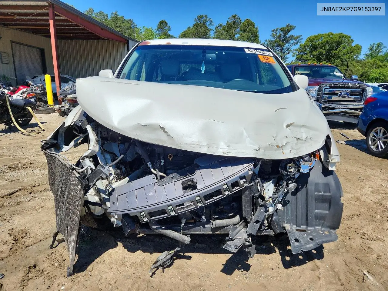 2016 Nissan Quest 3.5 Sl VIN: JN8AE2KP7G9153397 Lot: 53345256