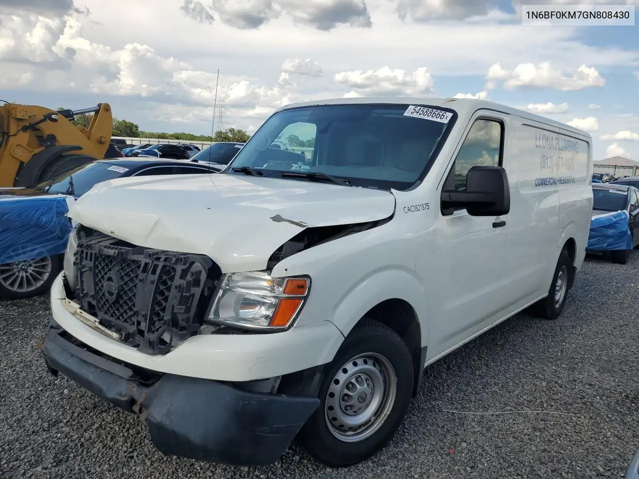 2016 Nissan Nv 1500 S VIN: 1N6BF0KM7GN808430 Lot: 54588666