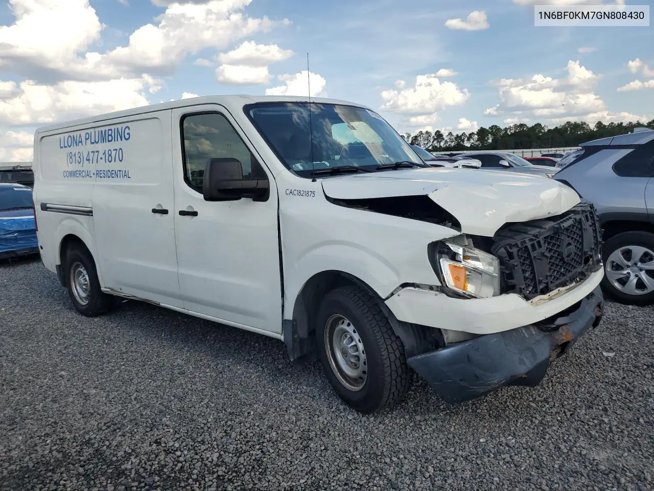 2016 Nissan Nv 1500 S VIN: 1N6BF0KM7GN808430 Lot: 54588666
