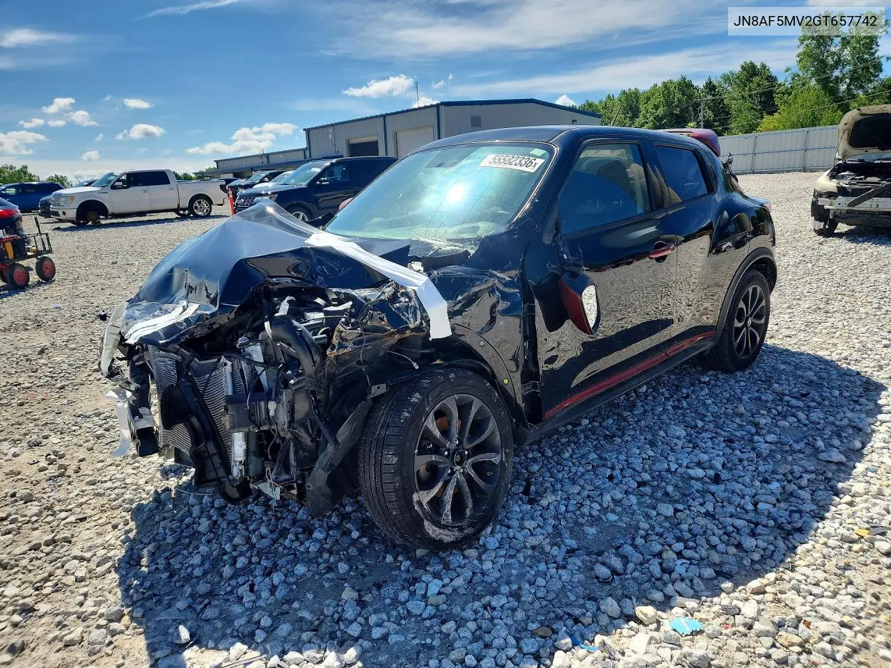 2016 Niss Juke S VIN: JN8AF5MV2GT657742 Lot: 55582336