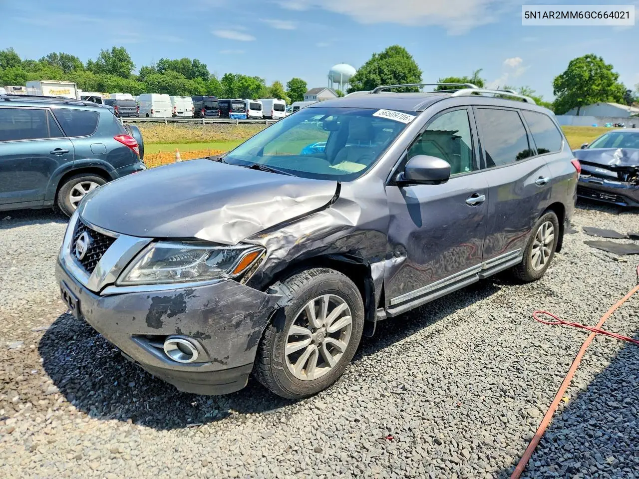 2016 Nissan Pathfinder Sl VIN: 5N1AR2MM6GC664021 Lot: 56509706
