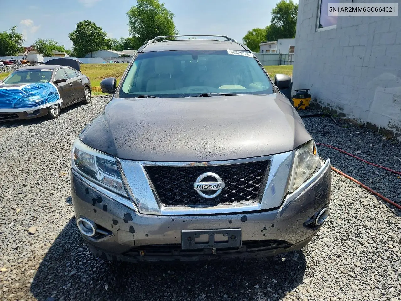 2016 Nissan Pathfinder Sl VIN: 5N1AR2MM6GC664021 Lot: 56509706