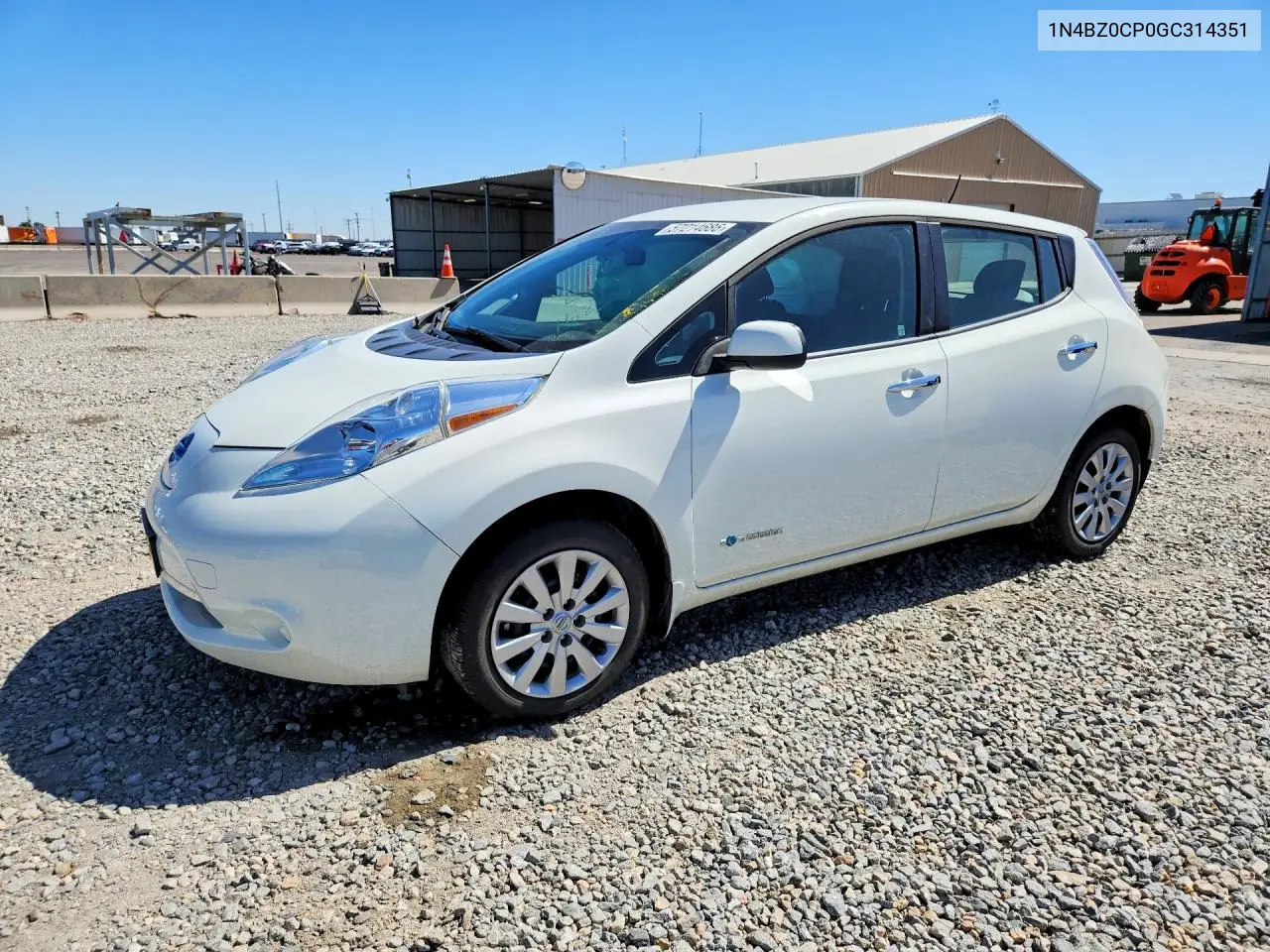 2016 Nissan Leaf S-30 VIN: 1N4BZ0CP0GC314351 Lot: 57214686