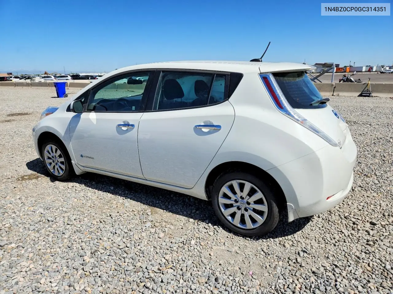 2016 Nissan Leaf S-30 VIN: 1N4BZ0CP0GC314351 Lot: 57214686