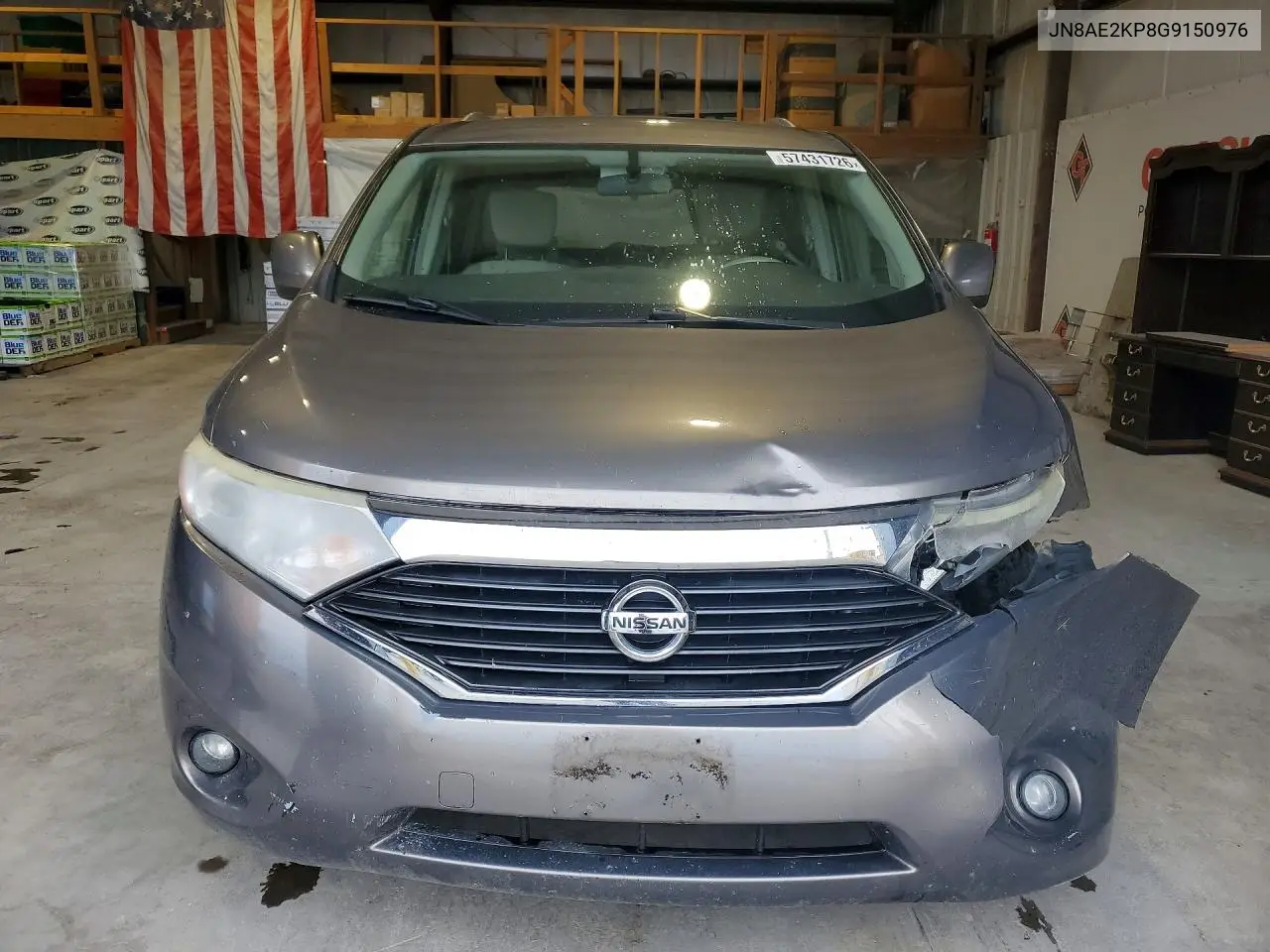2016 Nissan Quest 3.5 Sv VIN: JN8AE2KP8G9150976 Lot: 57431726