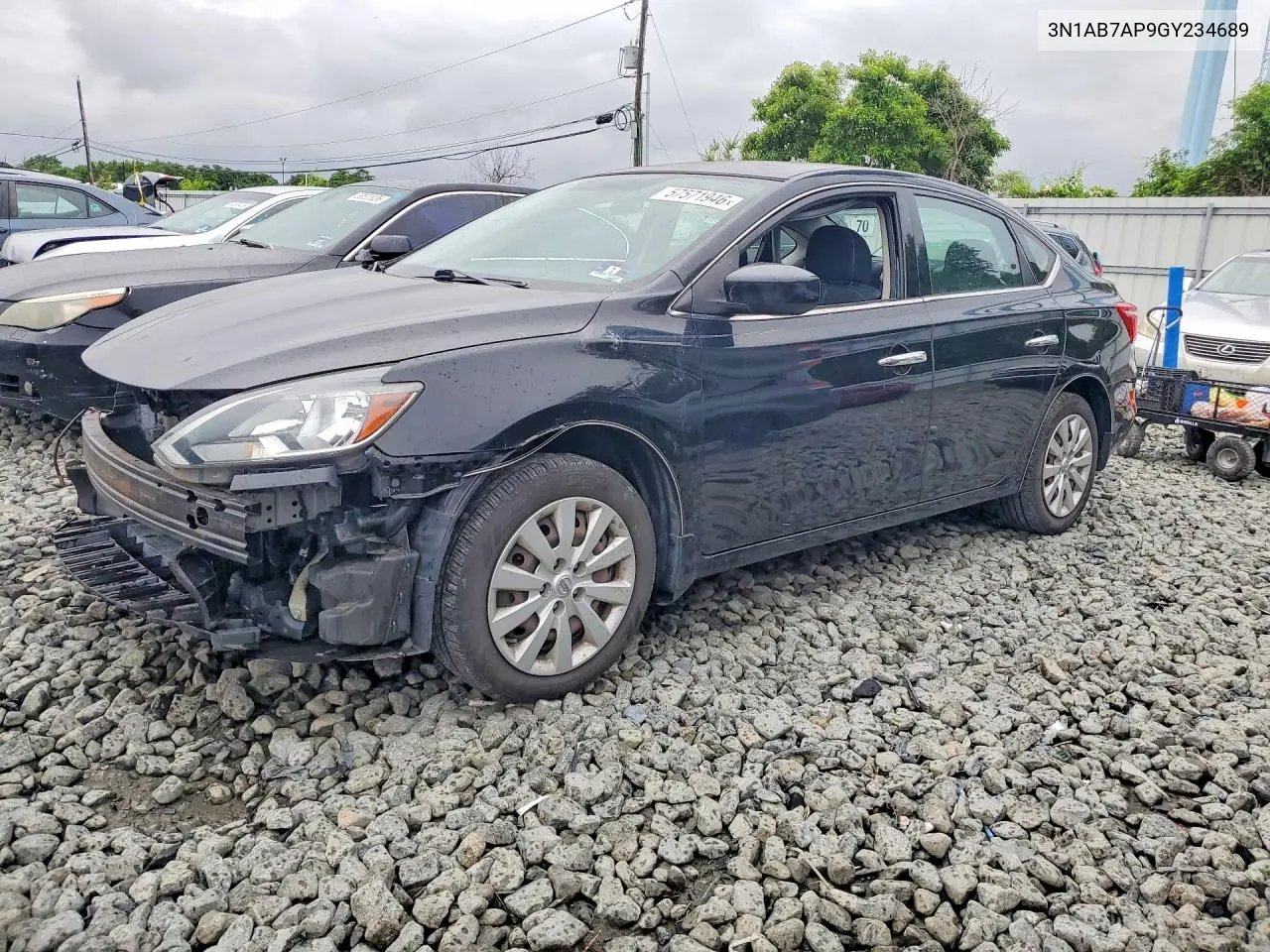 2016 Nissan Sentra S VIN: 3N1AB7AP9GY234689 Lot: 57571946