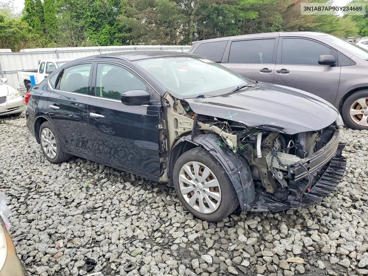 2016 Nissan Sentra S VIN: 3N1AB7AP9GY234689 Lot: 57571946