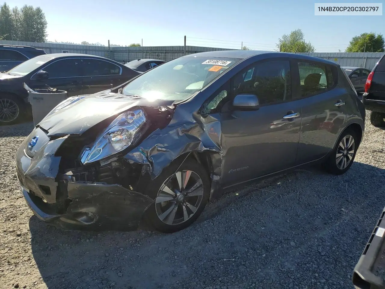 2016 Nissan Leaf Sv VIN: 1N4BZ0CP2GC302797 Lot: 58108716