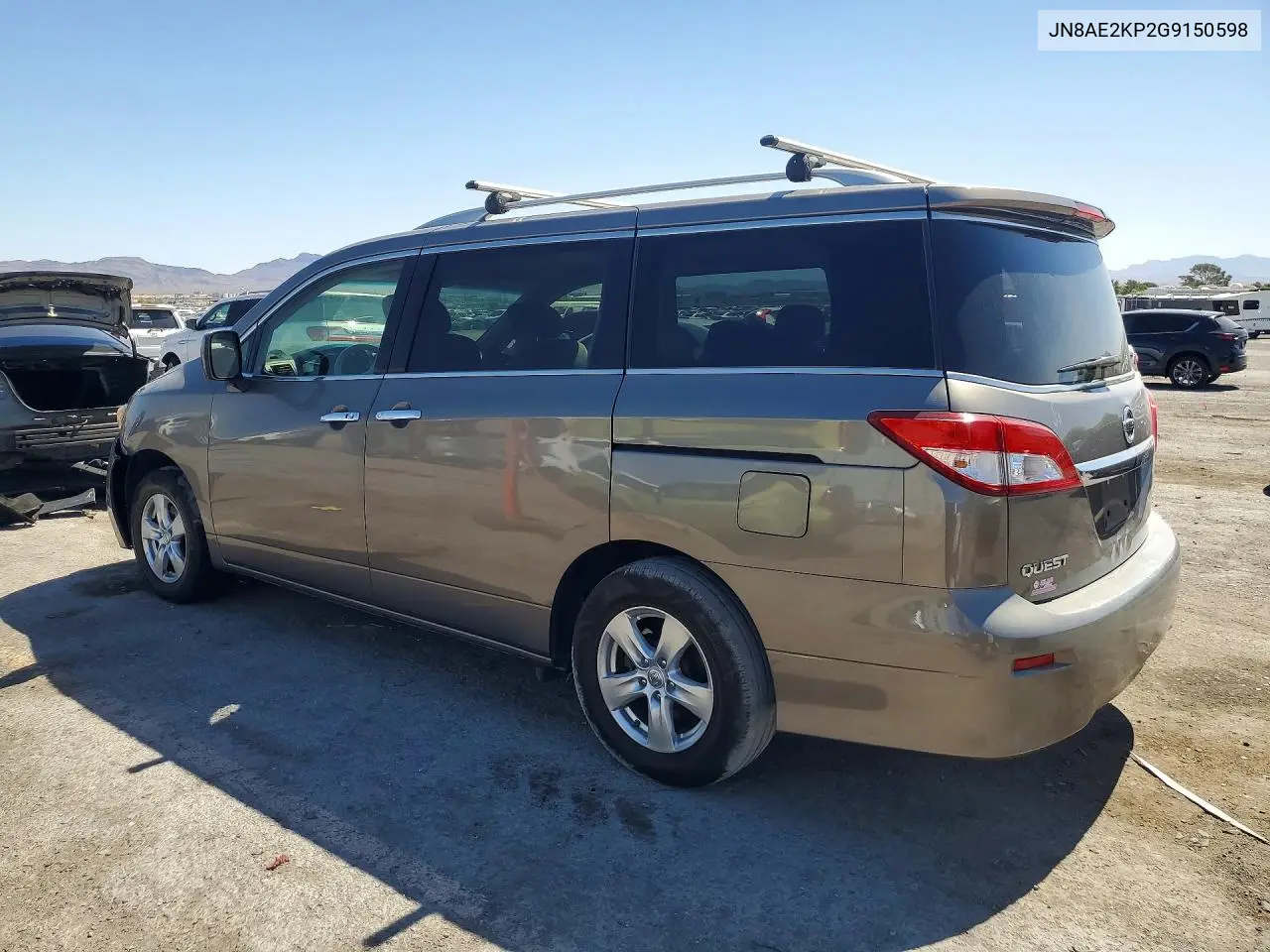 2016 Nissan Quest S/Sv/Sl/Le/Plat VIN: JN8AE2KP2G9150598 Lot: 59143586