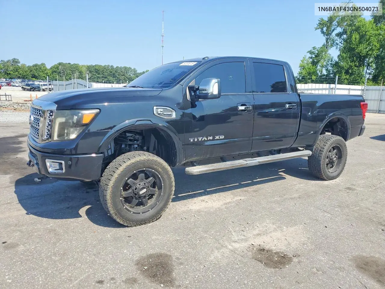 2016 Nissan Titan Xd Platinum Reserve VIN: 1N6BA1F43GN504073 Lot: 59334916