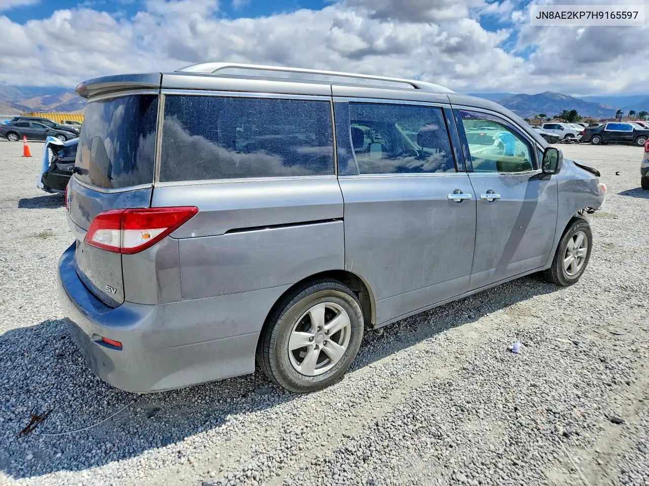 2017 Nissan Quest Sv VIN: JN8AE2KP7H9165597 Lot: 55197566