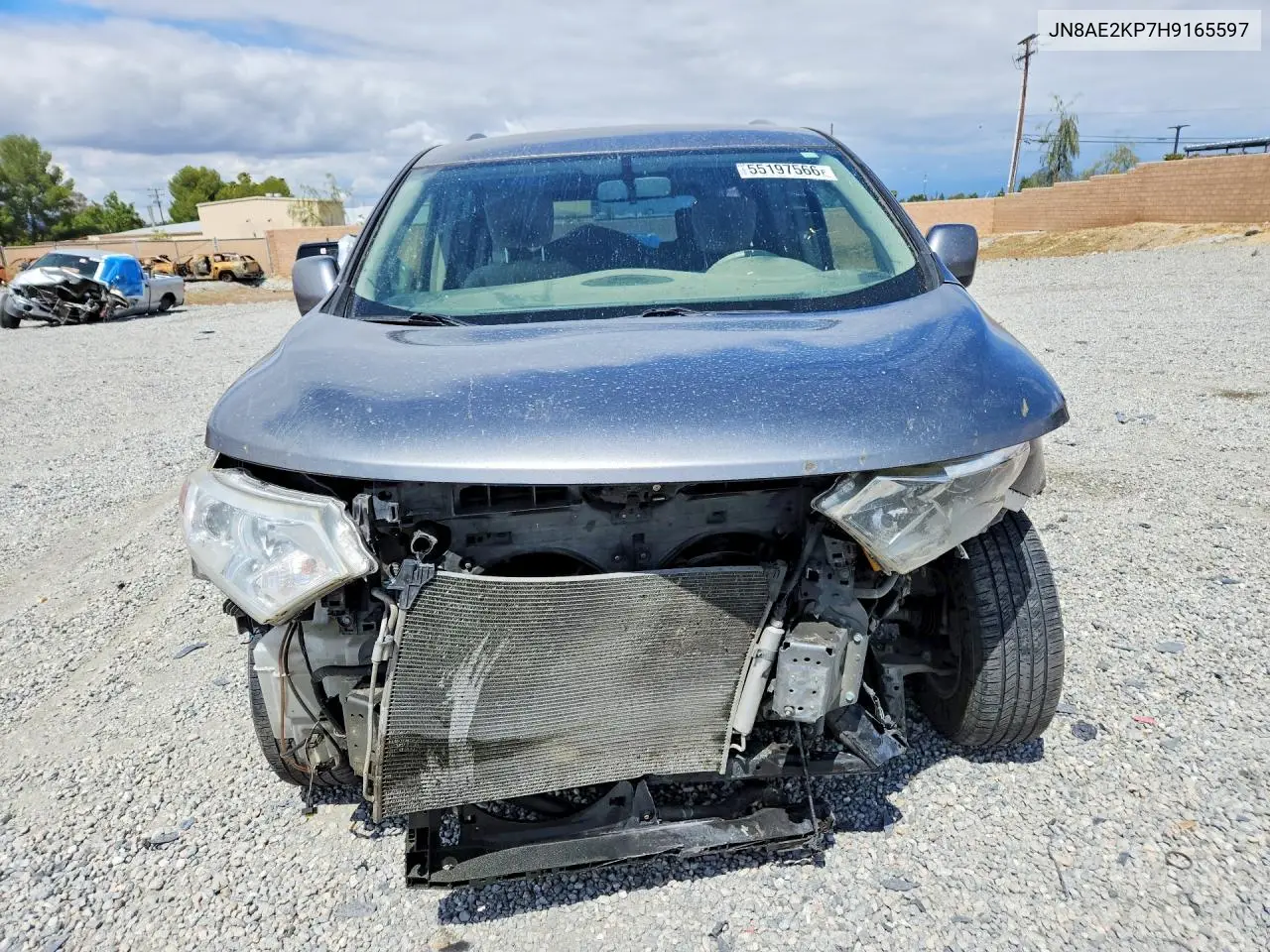2017 Nissan Quest Sv VIN: JN8AE2KP7H9165597 Lot: 55197566