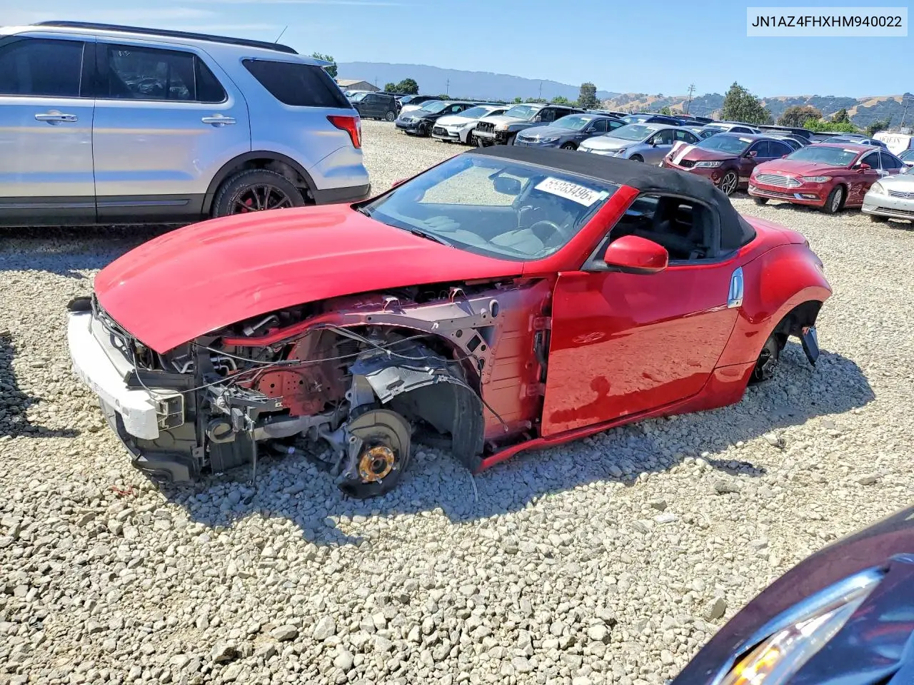 2017 Nissan 370Z Roadster VIN: JN1AZ4FHXHM940022 Lot: 55963496