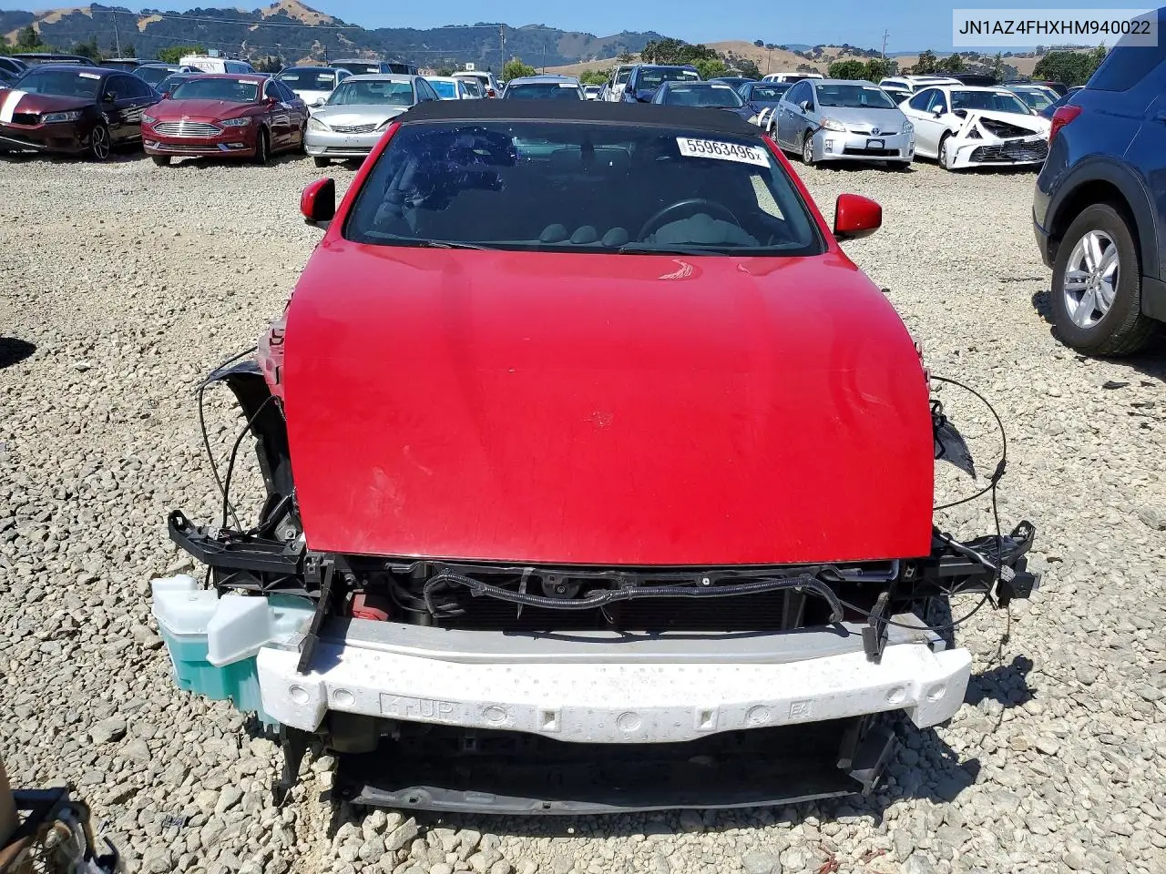 2017 Nissan 370Z Roadster VIN: JN1AZ4FHXHM940022 Lot: 55963496