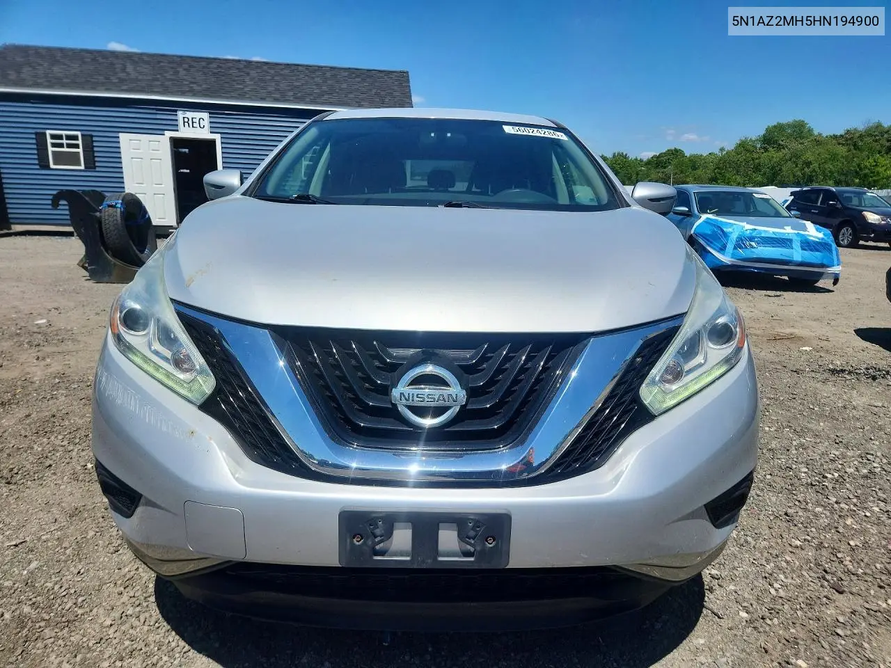 2017 Nissan Murano S VIN: 5N1AZ2MH5HN194900 Lot: 56024286