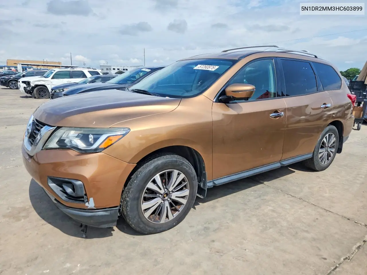 2017 Nissan Pathfinder Sl VIN: 5N1DR2MM3HC603899 Lot: 57260876