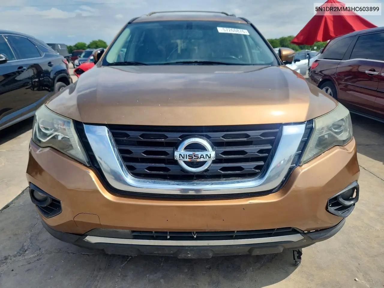 2017 Nissan Pathfinder Sl VIN: 5N1DR2MM3HC603899 Lot: 57260876
