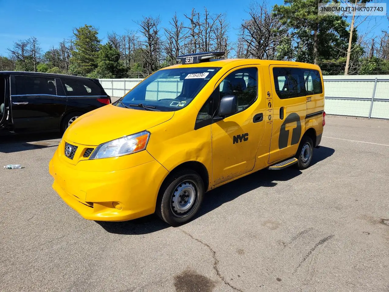 2017 Nissan Nv200 Taxi VIN: 3N8CM0JT3HK707743 Lot: 57364096
