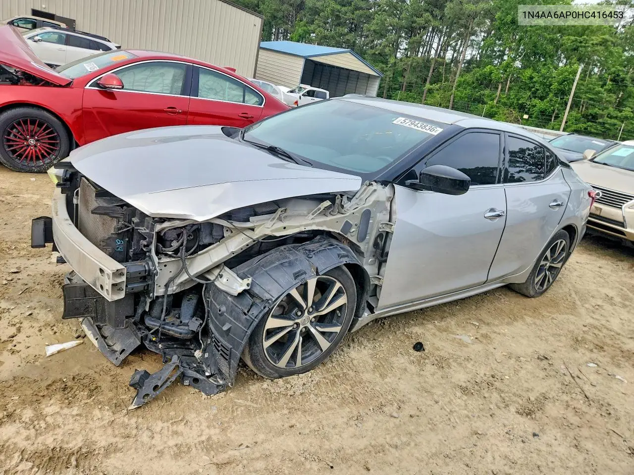 2017 Nissan Maxima 3.5 S VIN: 1N4AA6AP0HC416453 Lot: 57943836