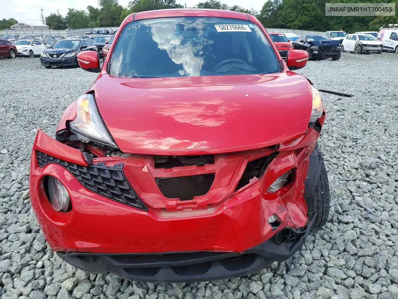 2017 Nissan Juke S VIN: JN8AF5MR1HT700455 Lot: 58270666