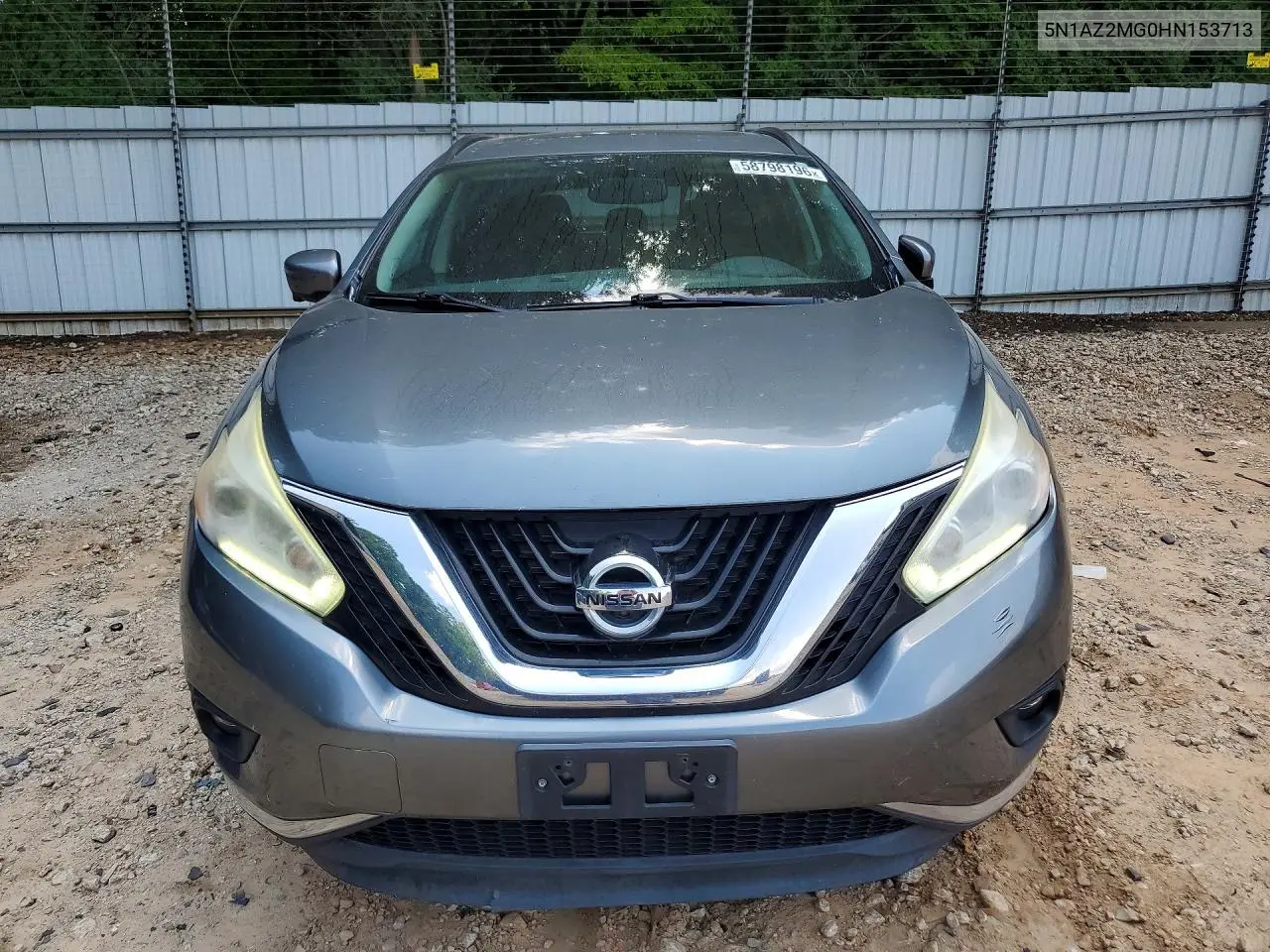 2017 Nissan Murano Sv VIN: 5N1AZ2MG0HN153713 Lot: 58798196