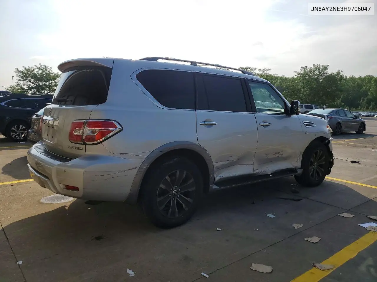 2017 Nissan Armada Platinum VIN: JN8AY2NE3H9706047 Lot: 59996266