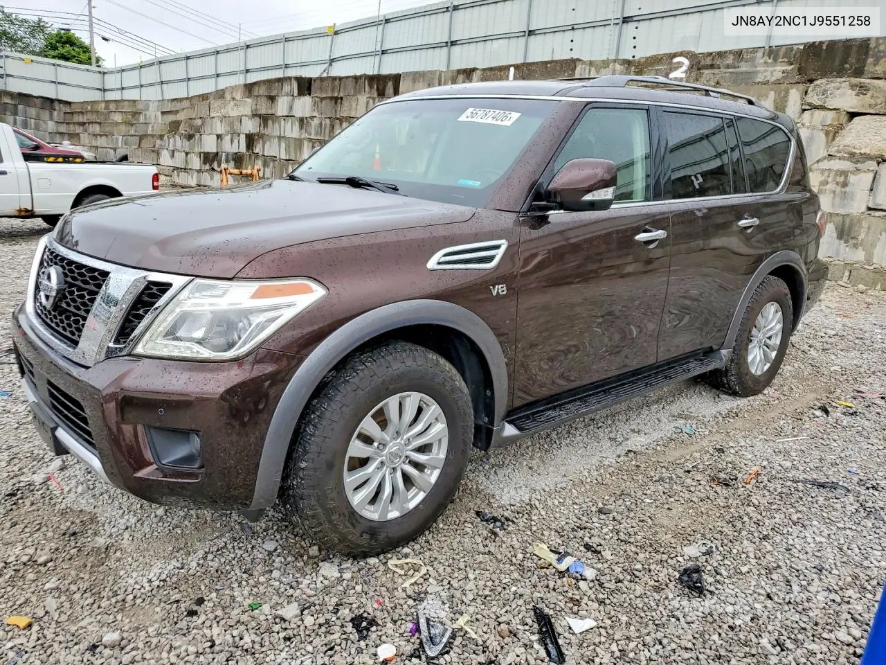 2018 Nissan Armada Sv VIN: JN8AY2NC1J9551258 Lot: 56787406