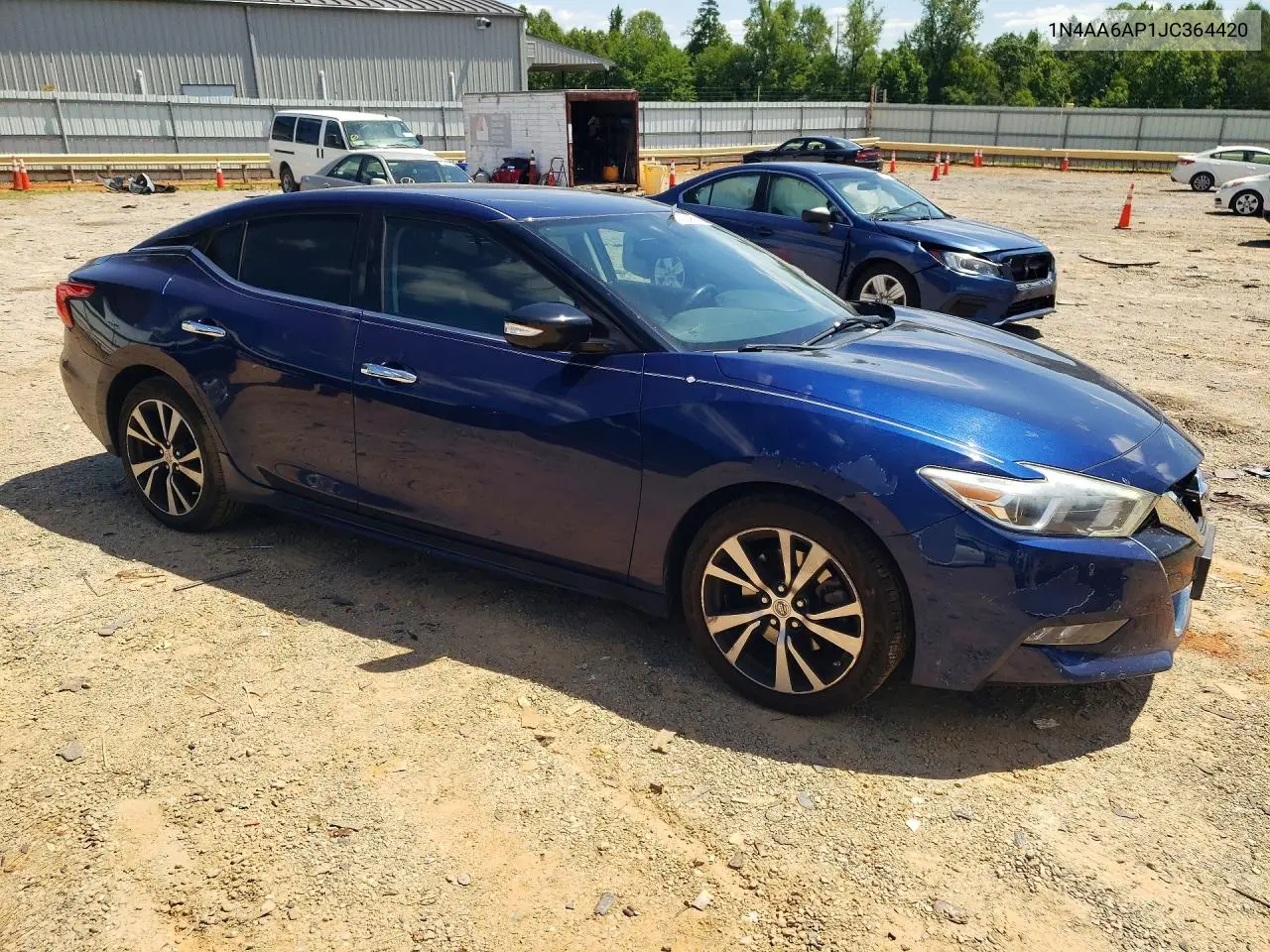 2018 Nissan Maxima 3.5 Sv VIN: 1N4AA6AP1JC364420 Lot: 57124656