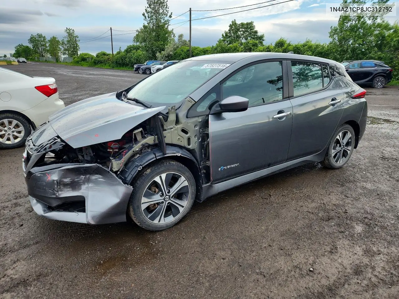 2018 Nissan Leaf S VIN: 1N4AZ1CP8JC312792 Lot: 57827516