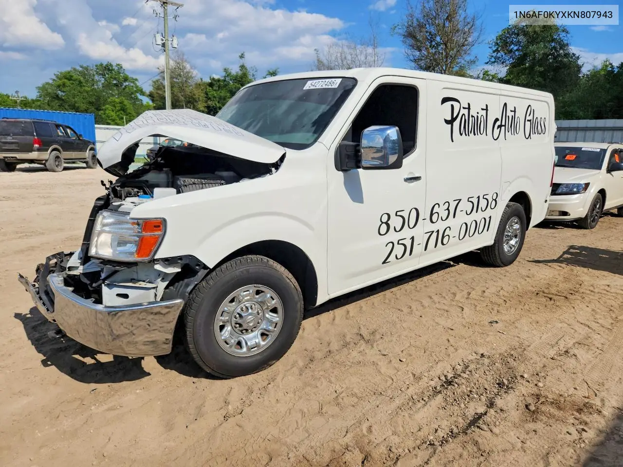 2019 Nissan Nv 3500 Hd Sl VIN: 1N6AF0KYXKN807943 Lot: 54272486