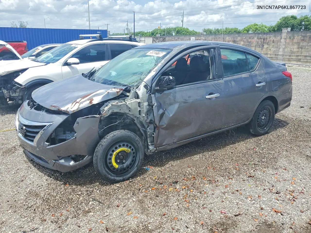 2019 Nissan Versa Sv VIN: 3N1CN7AP6KL867723 Lot: 55922756