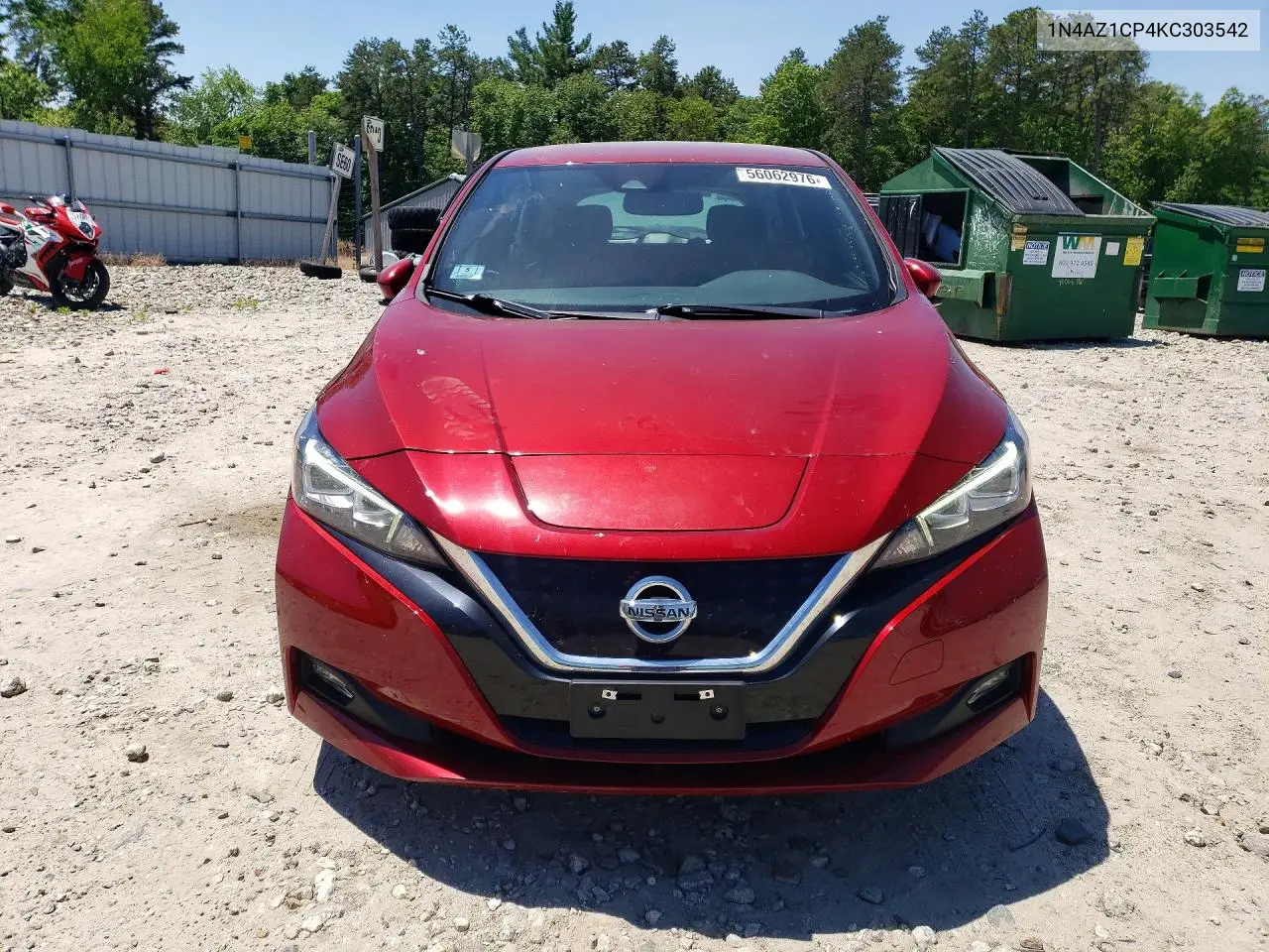 2019 Nissan Leaf Sv VIN: 1N4AZ1CP4KC303542 Lot: 56062976