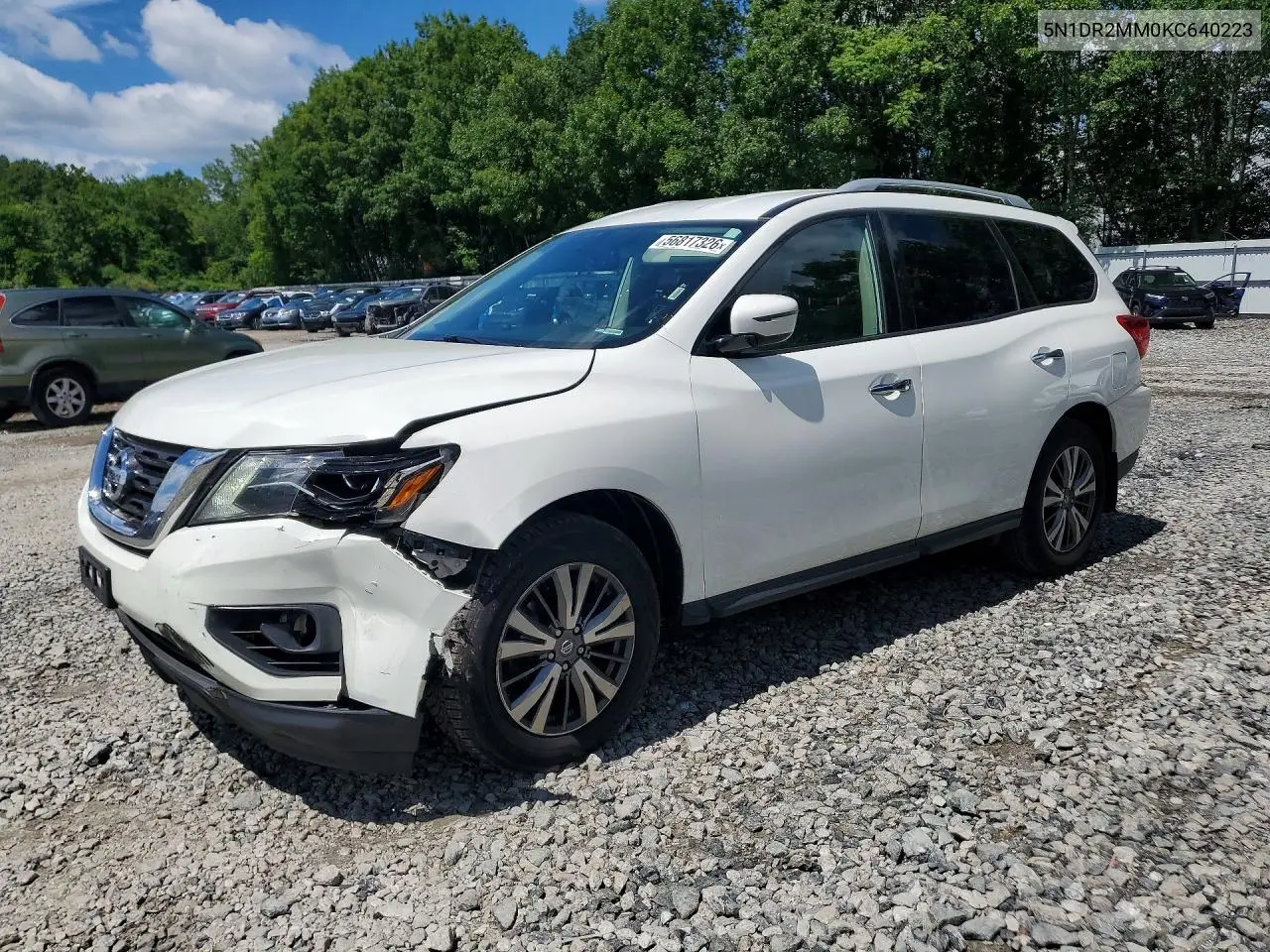 2019 Nissan Pathfinder Sv VIN: 5N1DR2MM0KC640223 Lot: 56817326