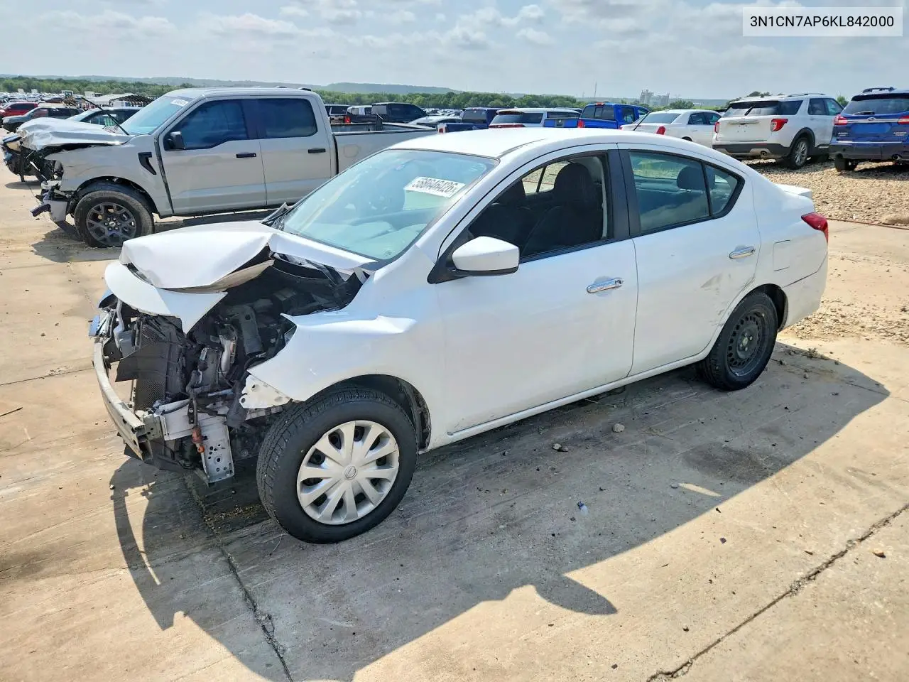 2019 Nissan Versa Sv VIN: 3N1CN7AP6KL842000 Lot: 58646426