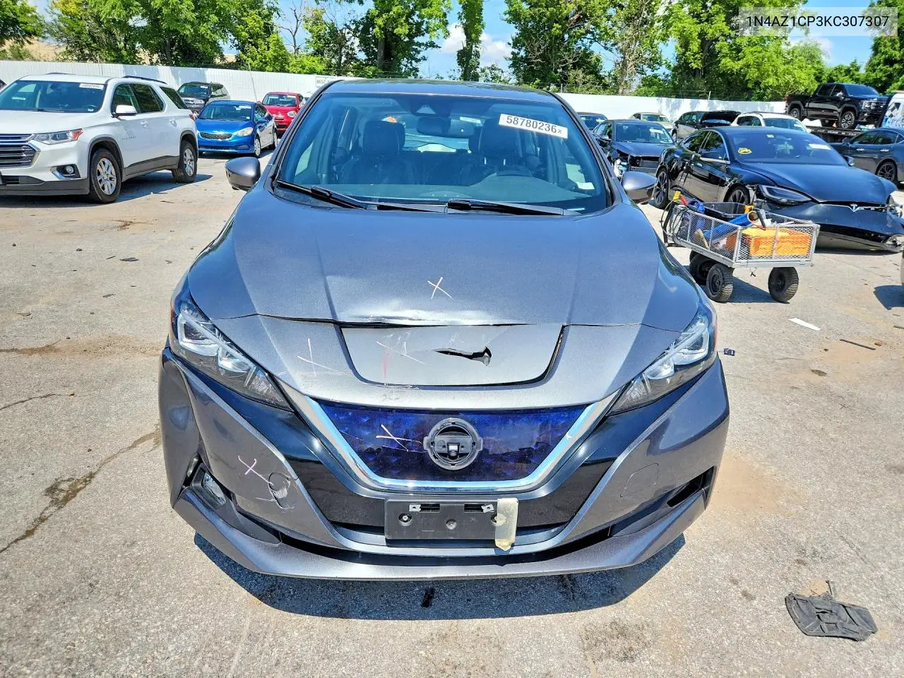 2019 Nissan Leaf Sl VIN: 1N4AZ1CP3KC307307 Lot: 58780236