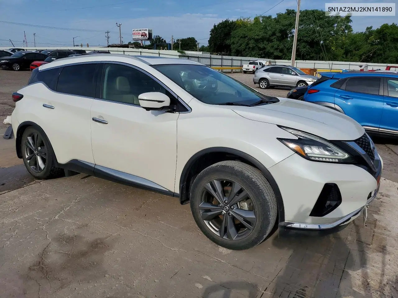 2019 Nissan Murano Platinum VIN: 5N1AZ2MJ2KN141890 Lot: 59343686