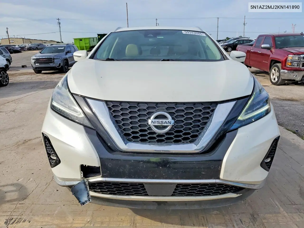 2019 Nissan Murano Platinum VIN: 5N1AZ2MJ2KN141890 Lot: 59343686
