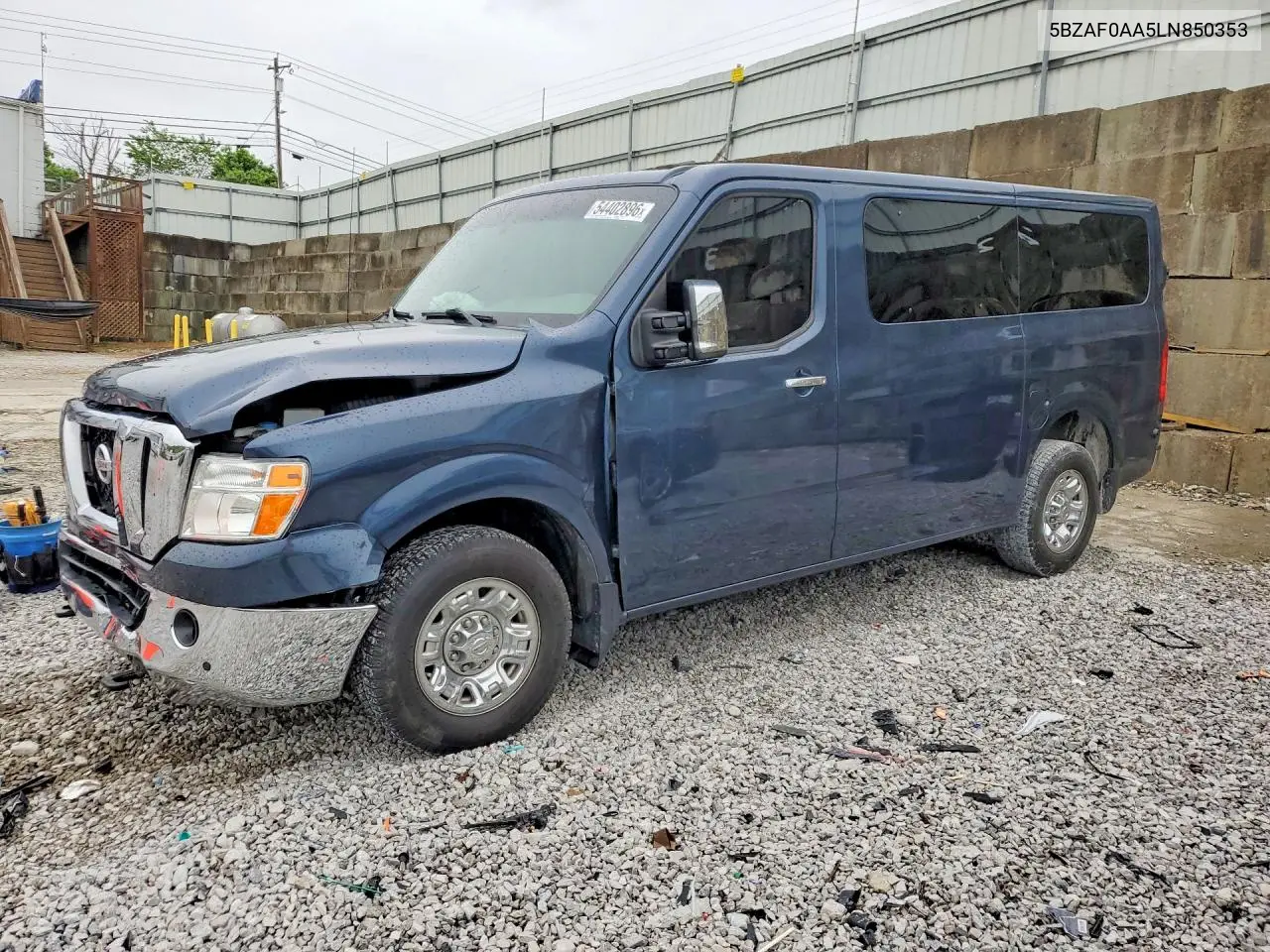 2020 Nissan Nv 3500 Hd Sl VIN: 5BZAF0AA5LN850353 Lot: 54402896