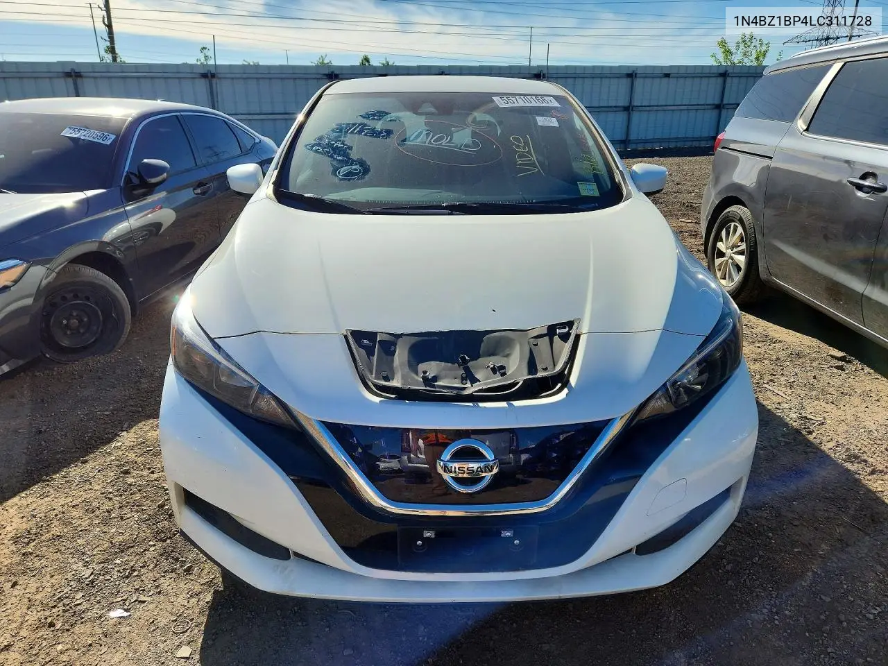 2020 Nissan Leaf S Plus VIN: 1N4BZ1BP4LC311728 Lot: 55710166
