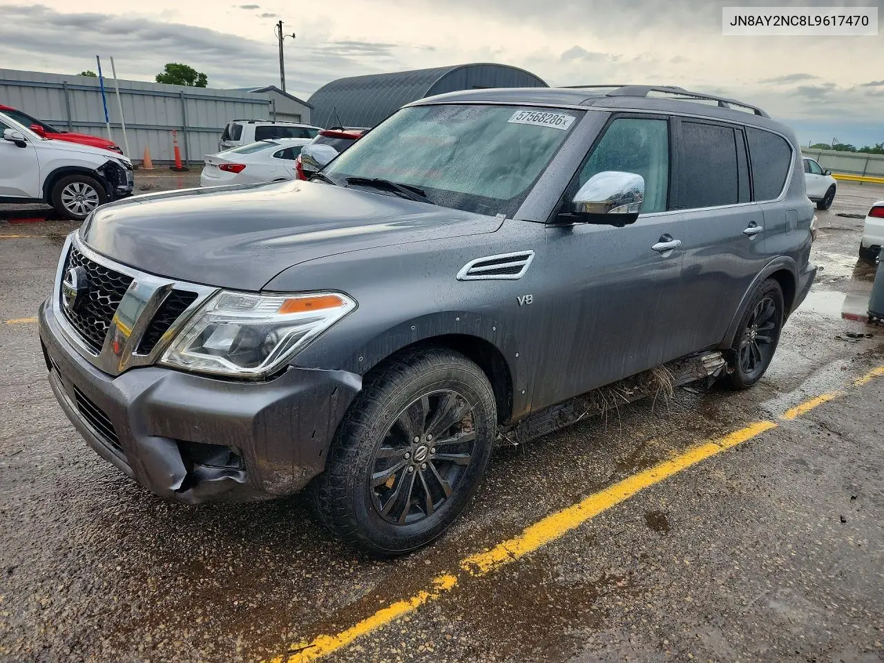 2020 Nissan Armada VIN: JN8AY2NC8L9617470 Lot: 57568286