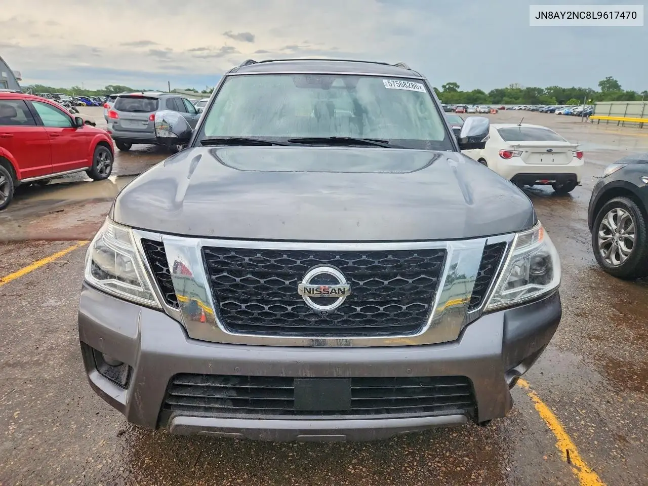 2020 Nissan Armada VIN: JN8AY2NC8L9617470 Lot: 57568286
