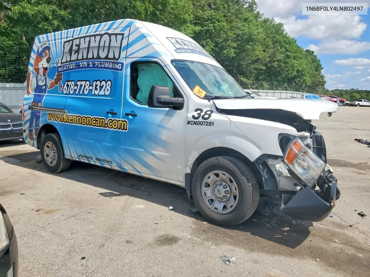 2020 Nissan Nv 2500 Hd Sv VIN: 1N6BF0LY4LN802497 Lot: 58093246